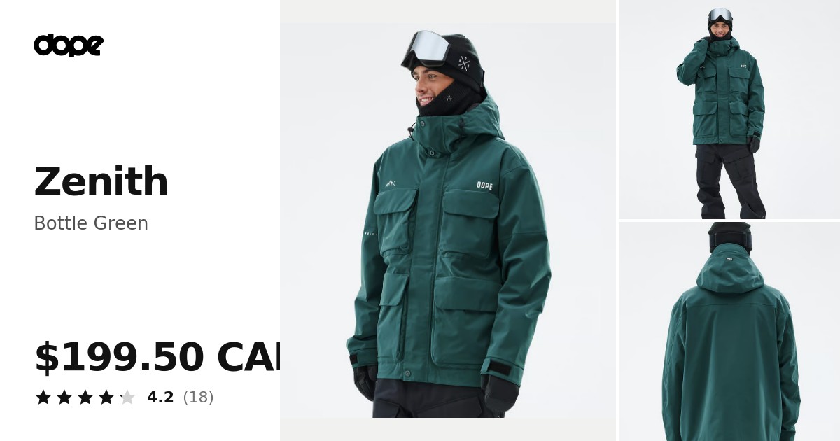 Dope Zenith Snowboard Jacket Men Bottle Green | Dopesnow CA