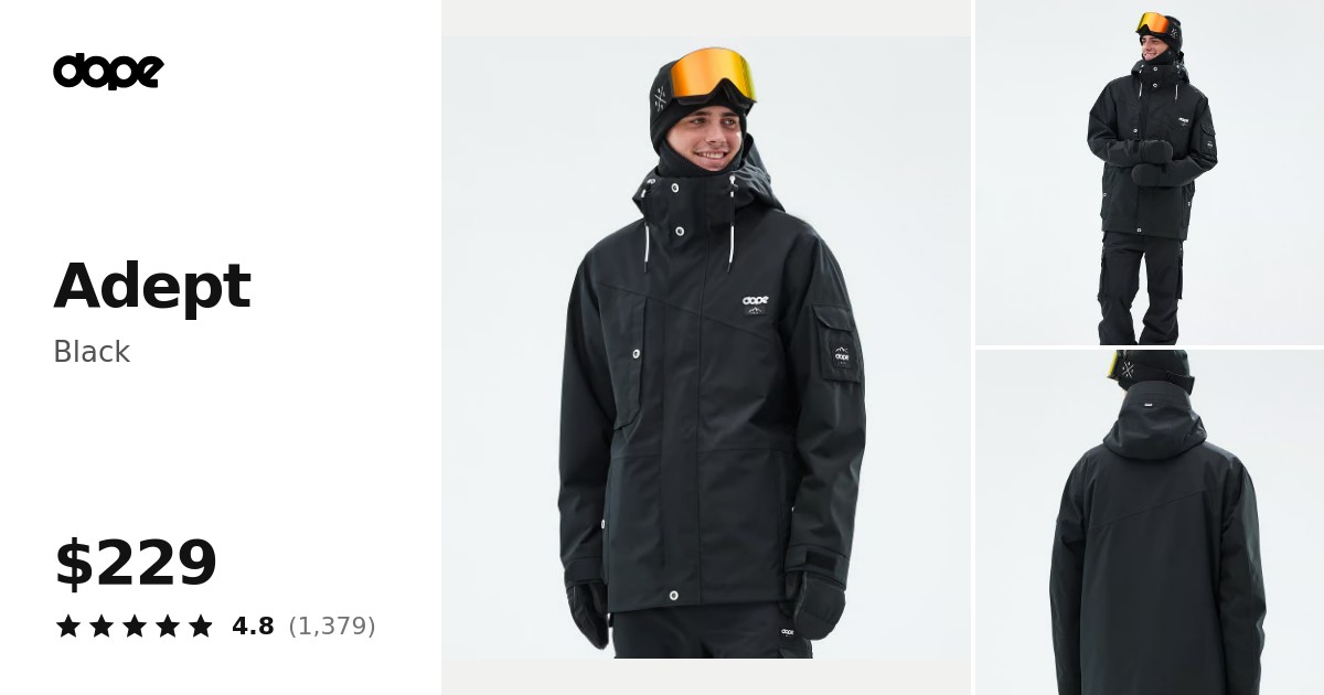 Dope Adept Snowboard Jacket Men Black | Dopesnow.com