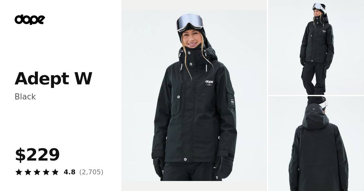 Dope Adept W Snowboard Jacket Women Black | Dopesnow.com