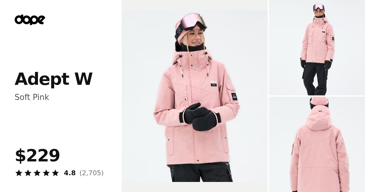 Dope Adept W Snowboard Jacket Women Soft Pink | Dopesnow.com