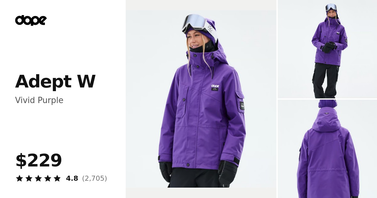 Dope Adept W Snowboard Jacket Women Vivid Purple | Dopesnow.com