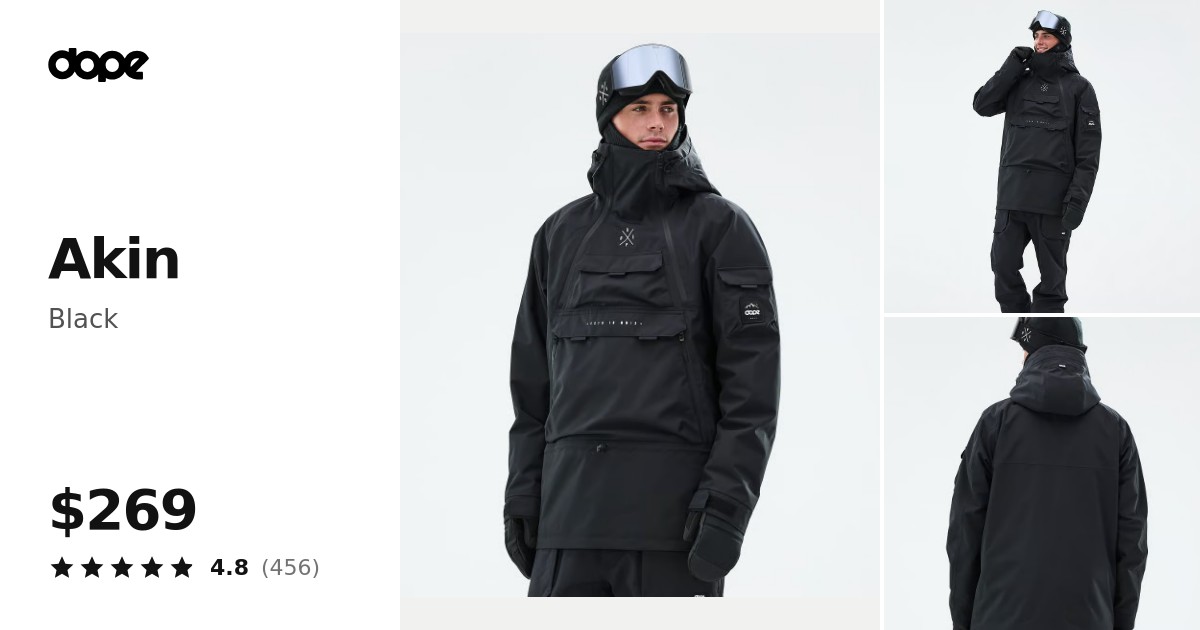 Dope Akin Snowboard Jacket Men Black | Dopesnow.com