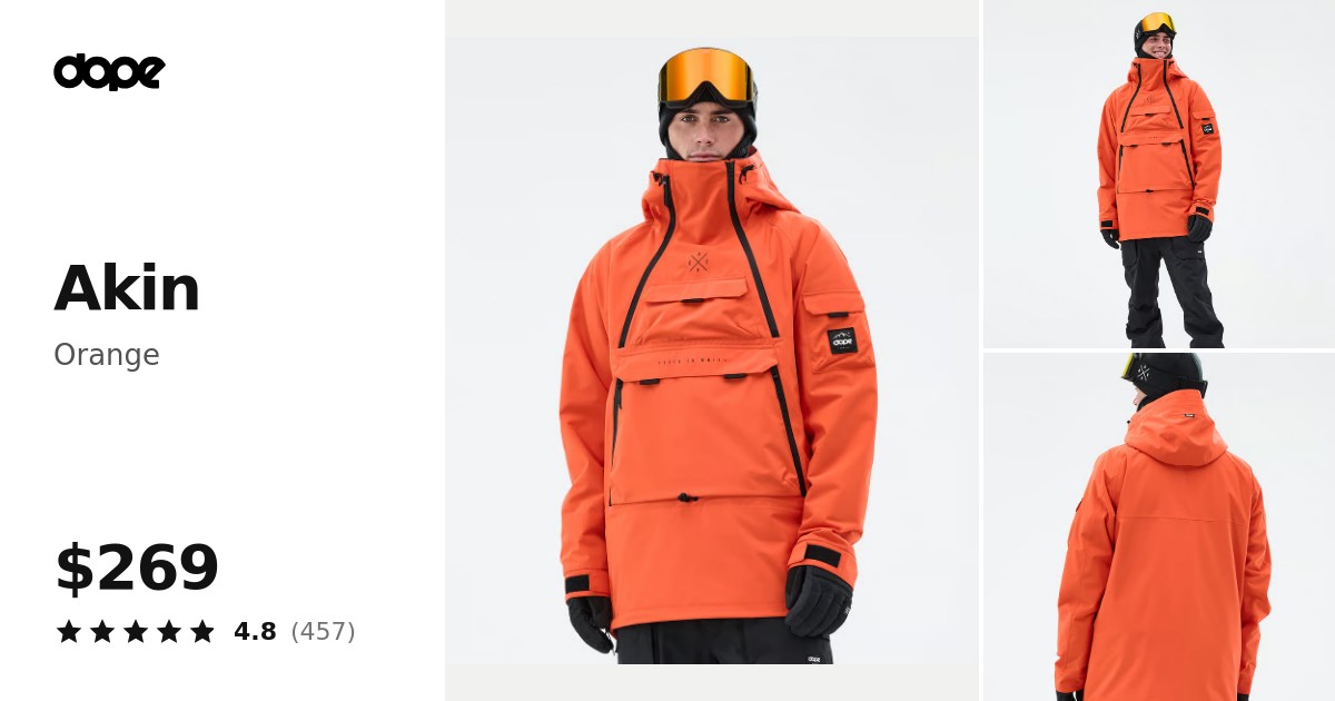 Dope Akin Snowboard Jacket Men Orange | Dopesnow.com