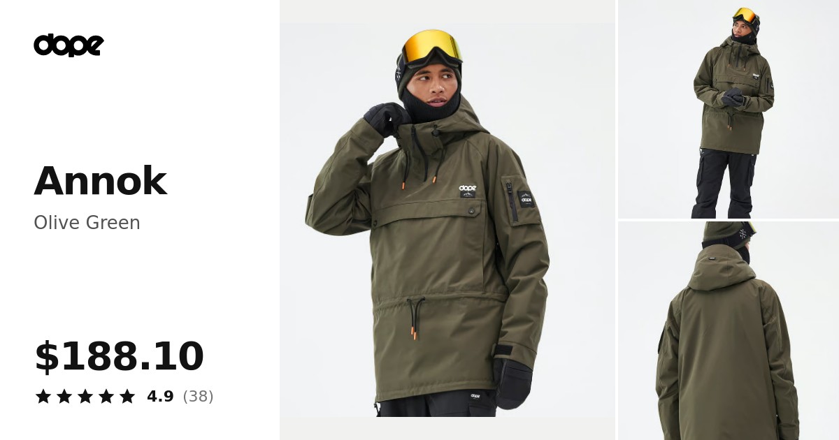 Dope Annok Snowboard Jacket Men Olive Green | Dopesnow.com