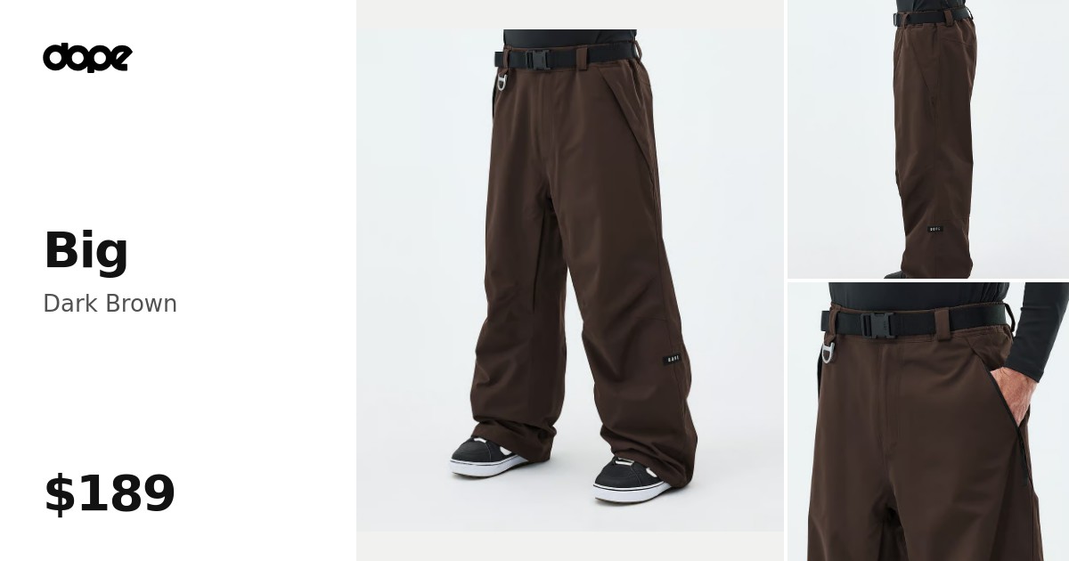Dope Big Snowboard Pants Men Dark Brown | Dopesnow.com