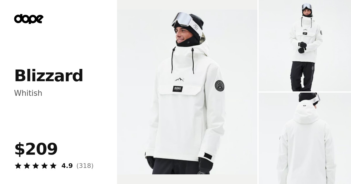 Dope Blizzard Snowboard Jacket Men Whitish | Dopesnow.com