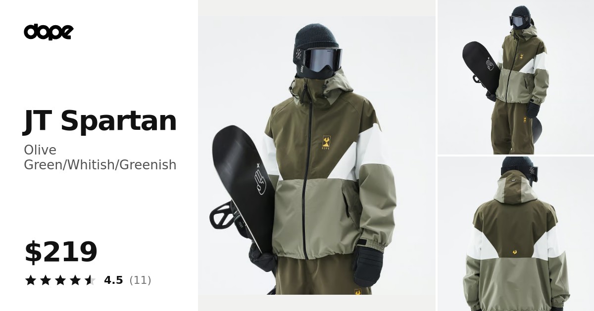Dope JT Spartan Snowboard Jacket Men Olive Green/Whitish/Greenish