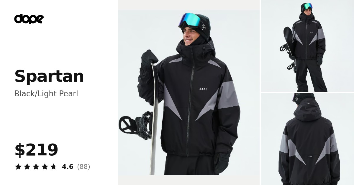 Dope Spartan Snowboard Jacket Men Spike Black/Light Pearl
