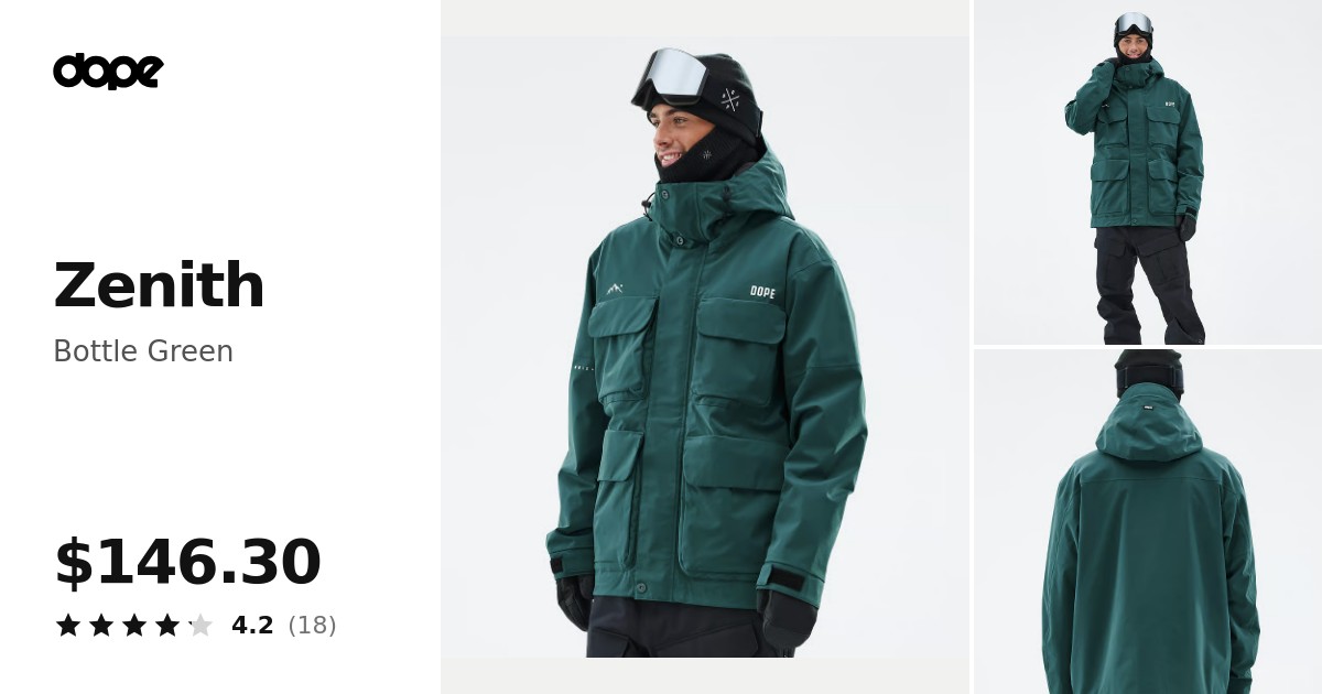 Dope Zenith Snowboard Jacket Men Bottle Green | Dopesnow.com