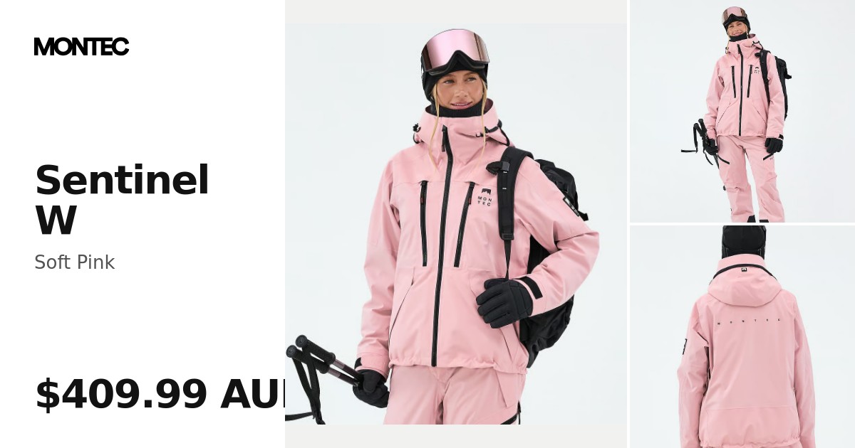 Montec Sentinel W Ski Jacket Women Soft Pink | Montecwear AU
