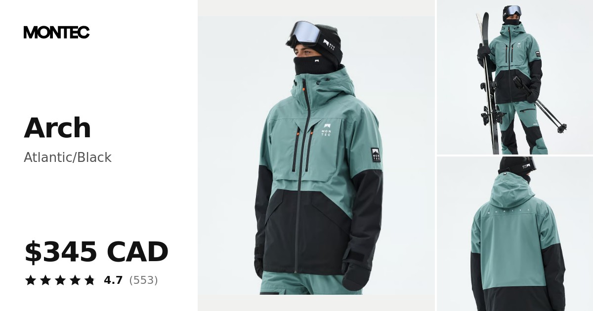 Montec Arch Ski Jacket Men Atlantic/Black | Montecwear CA