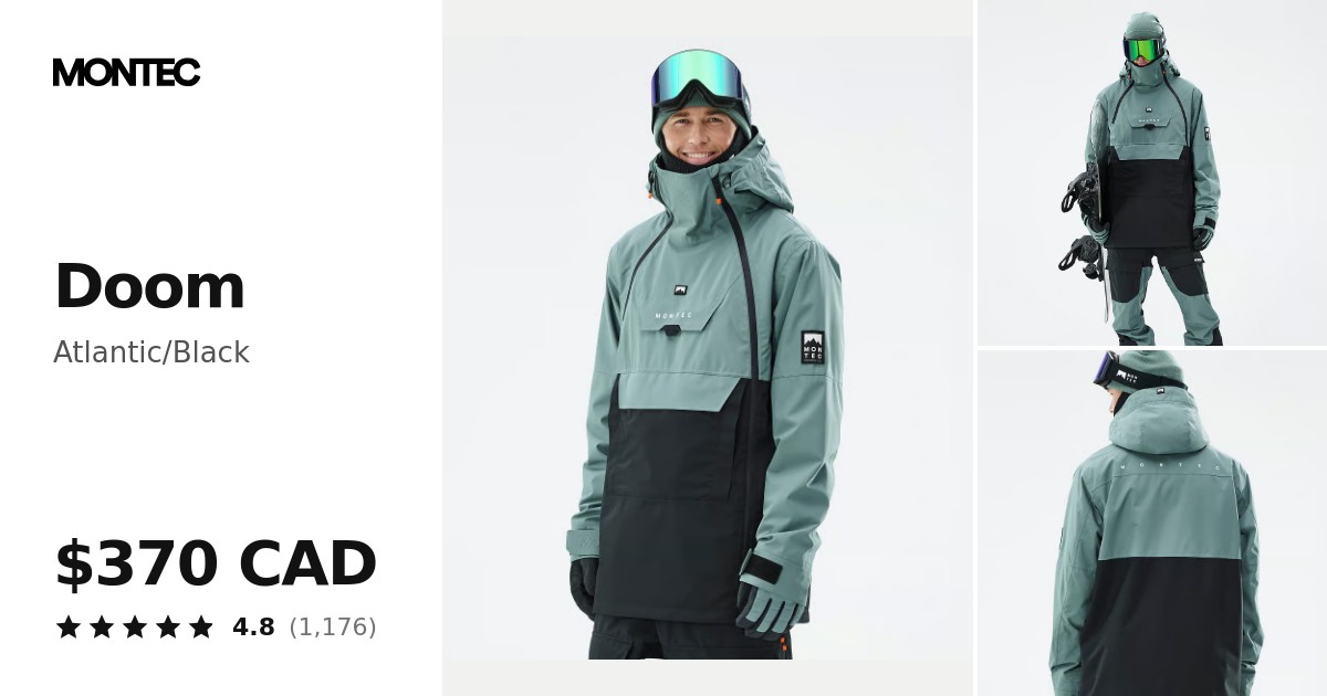 Montec Doom Snowboard Jacket Men Atlantic/Black | Montecwear CA