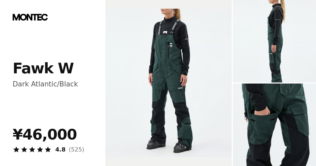 Montec Fawk W スキーパンツ レディース Dark Atlantic/Black