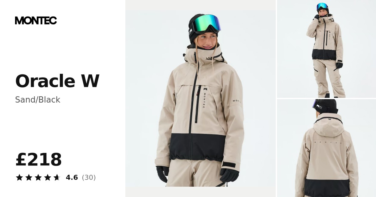 Montec Oracle W Snowboard Jacket Women Sand/Black | Montecwear UK