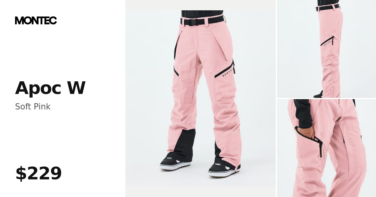 Montec Apoc W Snowboard Pants Women Soft Pink | Montecwear.com