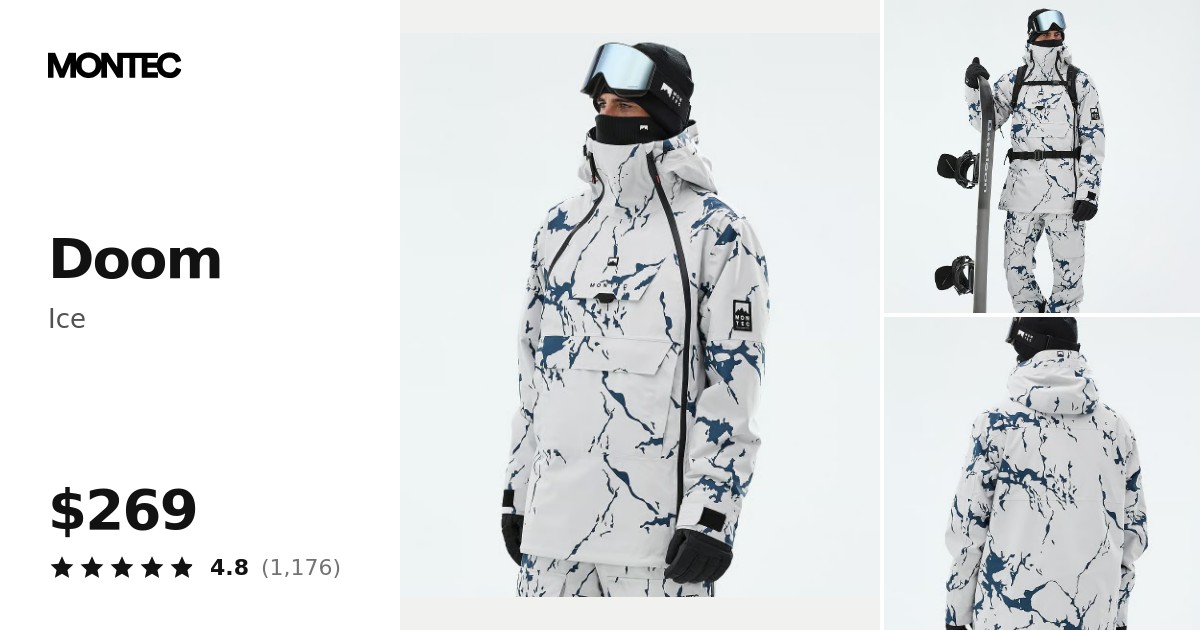 Montec Doom Snowboard Jacket Men Ice | Montecwear.com