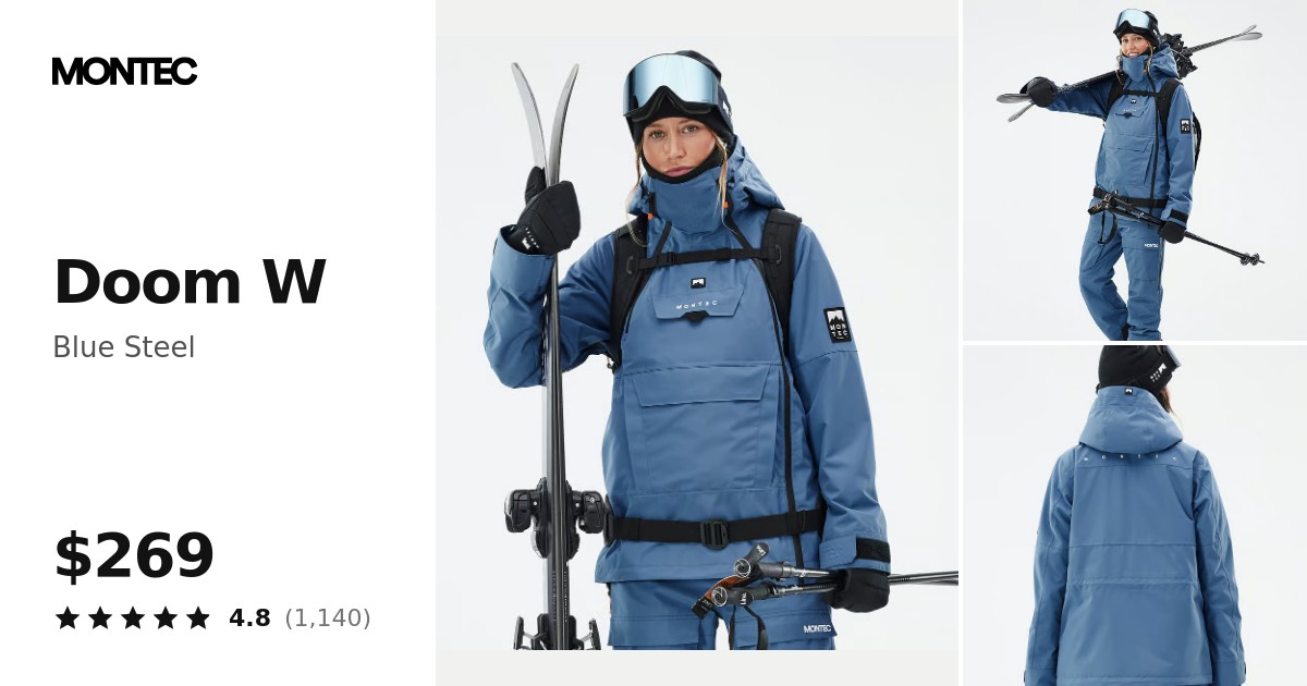 Montec Doom W Ski Jacket Women Blue Steel | Montecwear.com