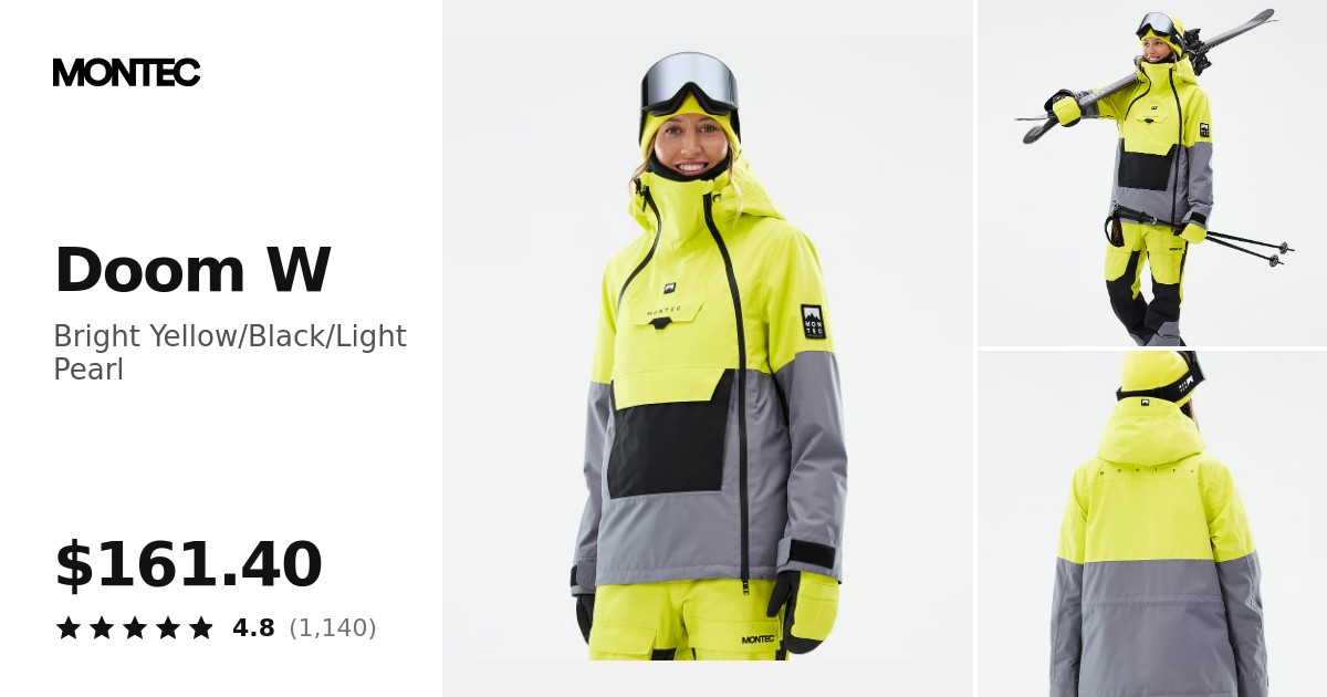 Montec Doom W Ski Jacket Women Bright Yellow/Black/Light Pearl