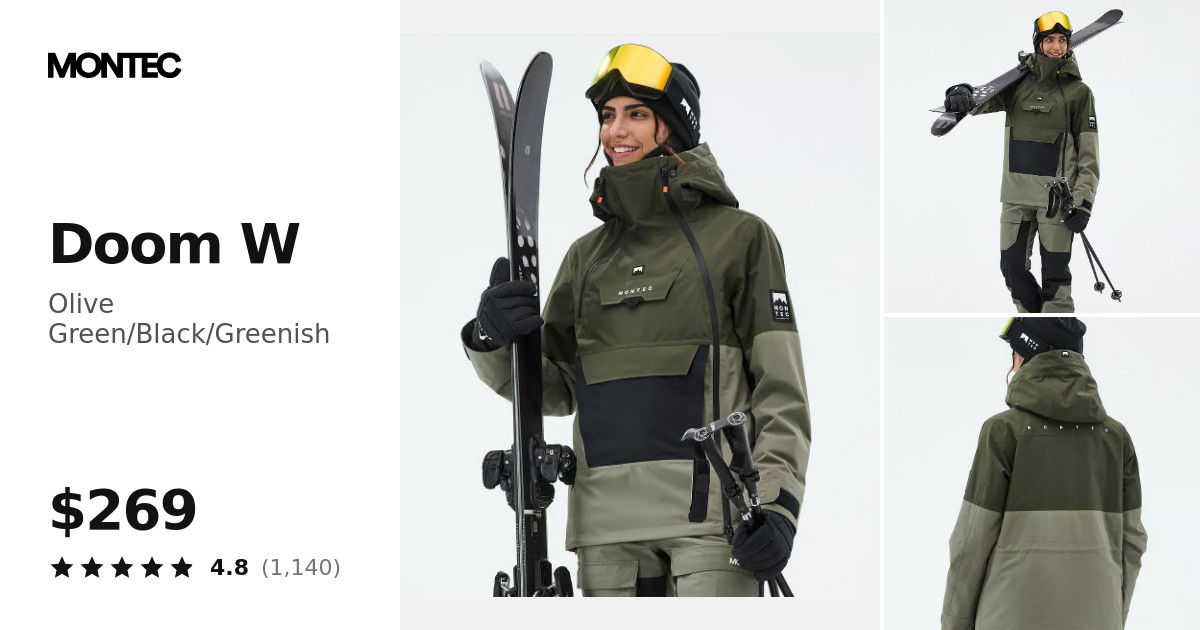 Montec Doom W Ski Jacket Women Olive Green/Black/Greenish