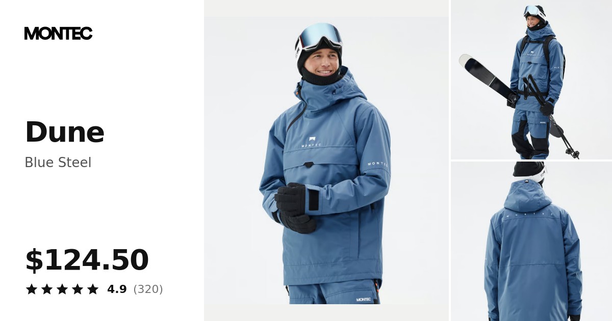 Montec Dune Ski Jacket Men Blue Steel | Montecwear.com