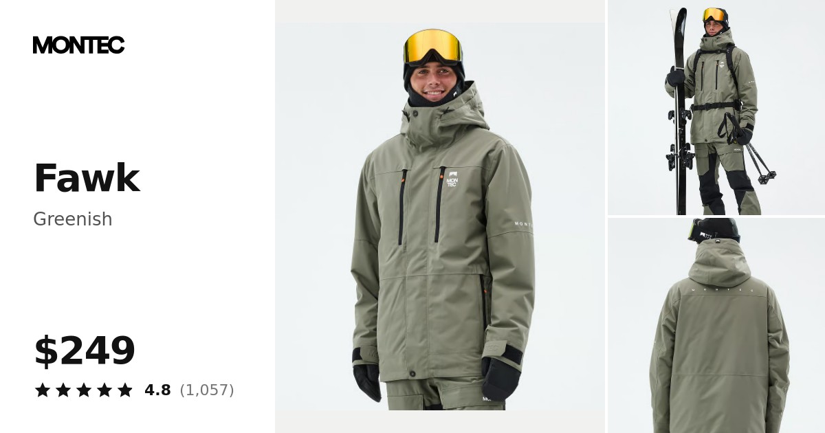 Montec Fawk Ski Jacket Men Greenish | Montecwear.com