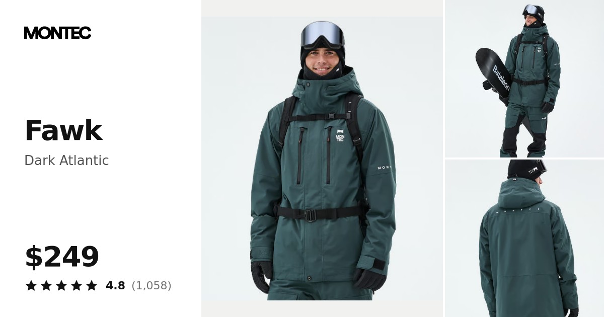 Montec Fawk Snowboard Jacket Men Dark Atlantic | Montecwear.com