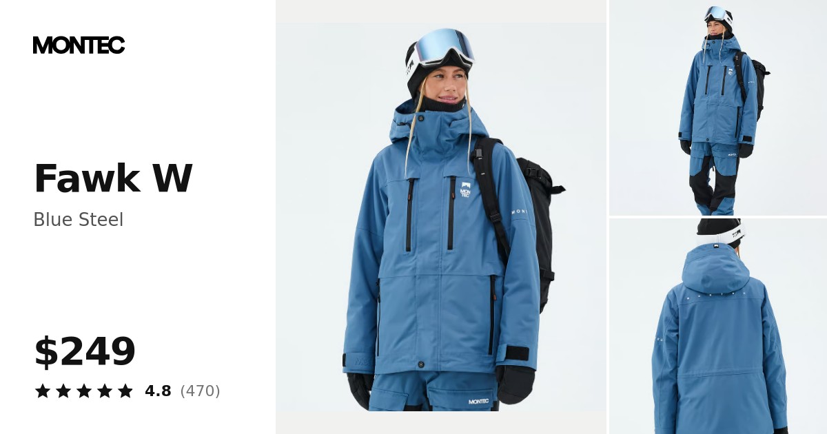 Montec Fawk W Ski Jacket Women Blue Steel | Montecwear.com