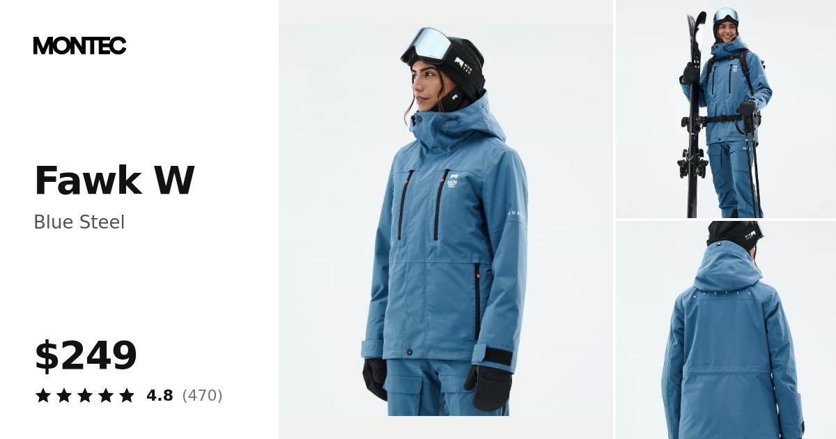 Montec Fawk W Ski Jacket Women Blue Steel | Montecwear.com