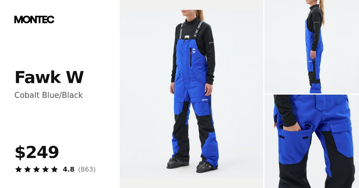 Montec Fawk W Ski Pants Women Cobalt Blue/Black | Montecwear.com