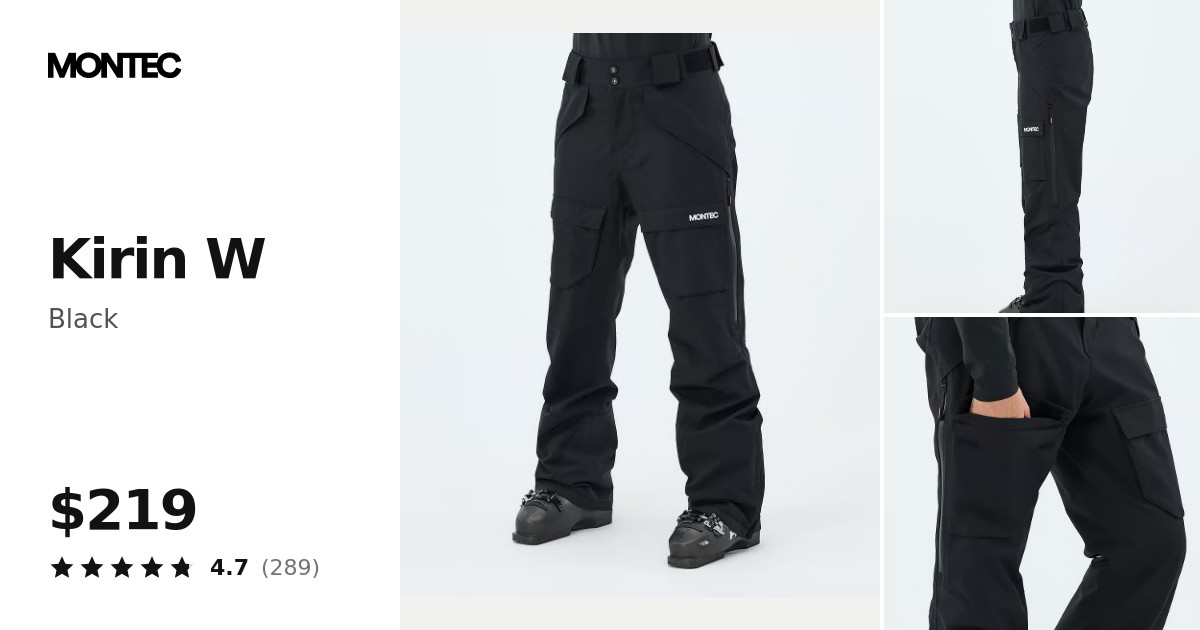 Montec Kirin W Ski Pants Women Black | Montecwear.com