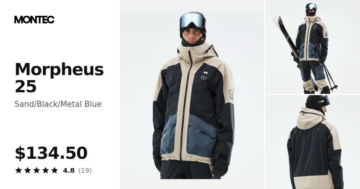 Montec Morpheus 25 Ski Jacket Men Sand/Black/Metal Blue