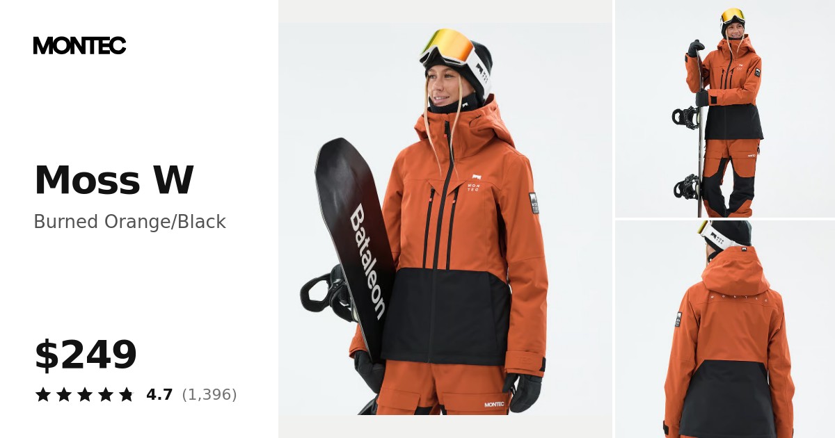 Montec Moss W Snowboard Jacket Women Burned Orange/Black
