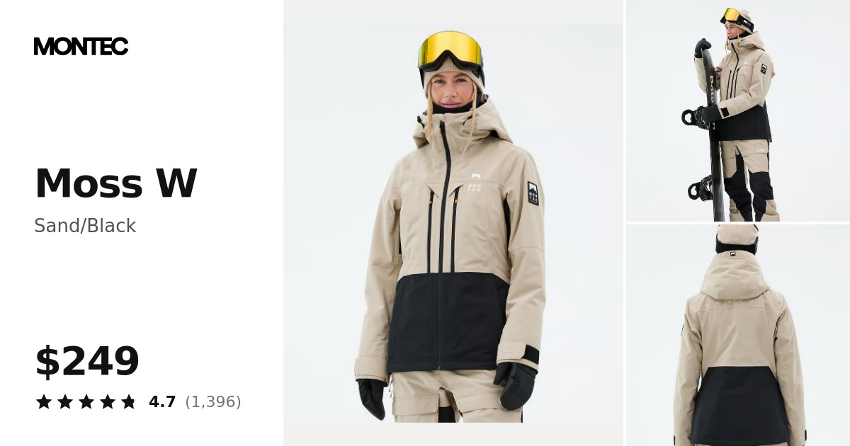 Montec Moss W Snowboard Jacket Women Sand/Black | Montecwear.com