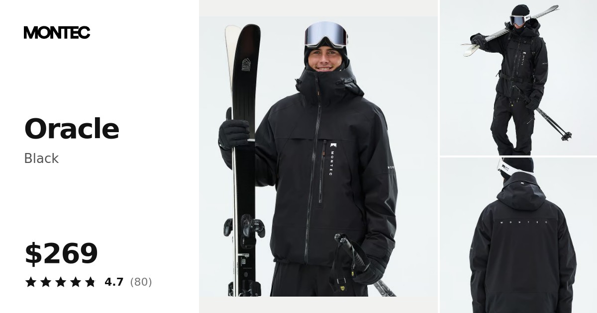 MONTEC ウエア Montec Oracle Ski Jacket Men Black | Montecwear.com