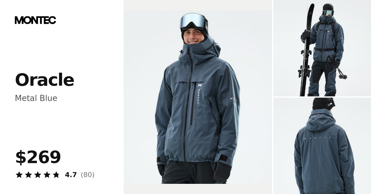 Montec Oracle Ski Jacket Men Metal Blue | Montecwear.com