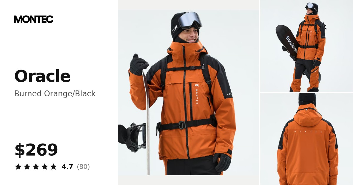 Montec Oracle Snowboard Jacket Men Burned Orange/Black