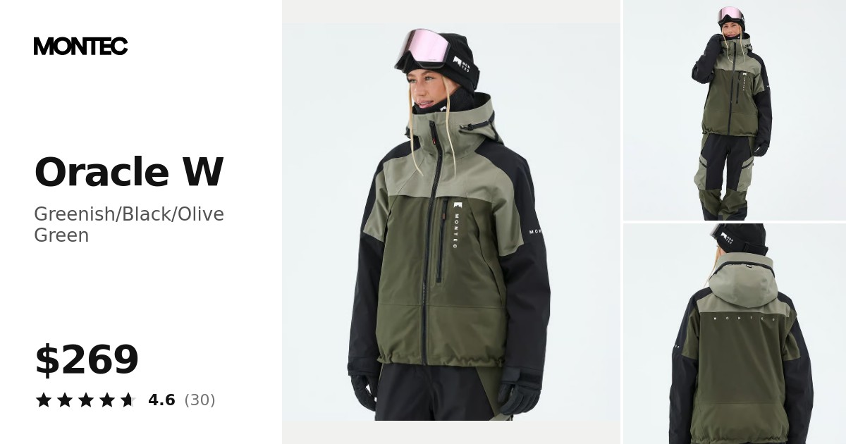 Montec Oracle W Ski Jacket Women Greenish/Black/Olive Green