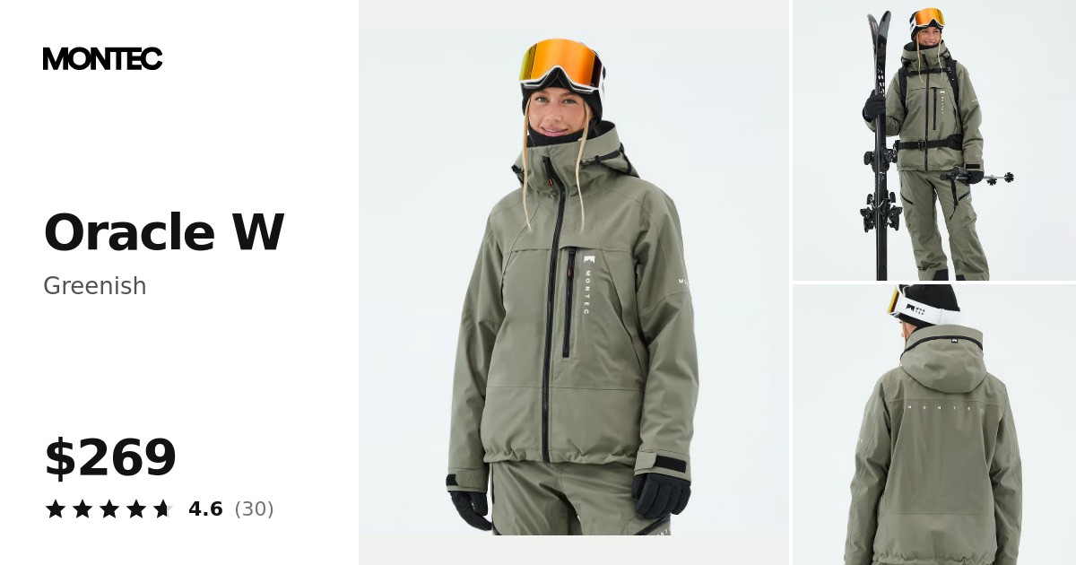 Montec Oracle W Ski Jacket Women Greenish | Montecwear.com