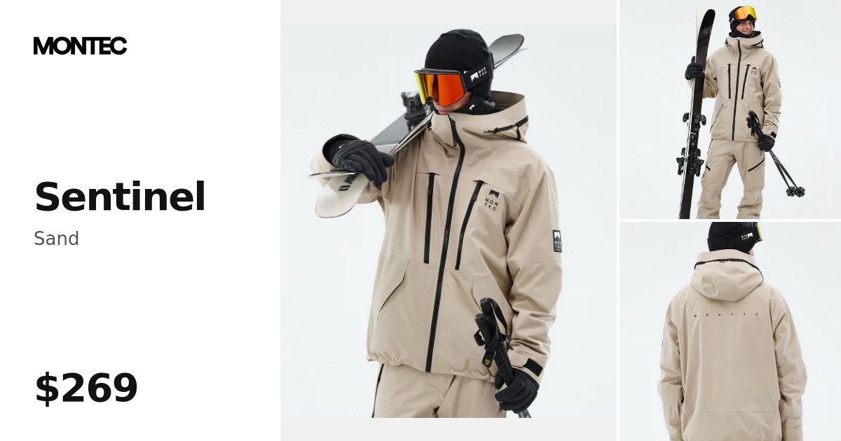 Montec Sentinel Ski Jacket Men Sand | Montecwear.com
