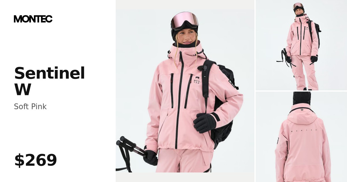 mont-bell スキーウェア　ピンク Montec Sentinel W Ski Jacket Women Soft Pink | Montecwear.com