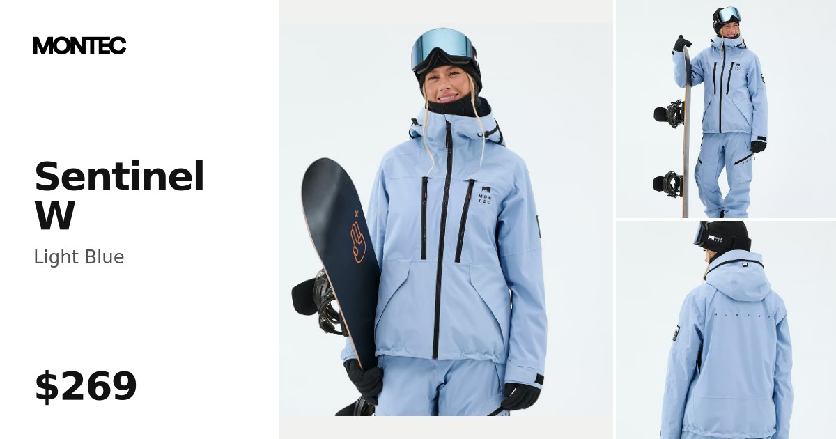 Montec Sentinel W Snowboard Jacket Women Light Blue | Montecwear.com