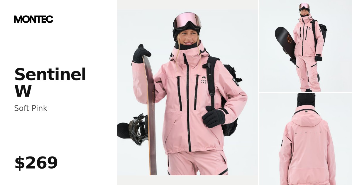 Montec Sentinel W Snowboard Jacket Women Soft Pink | Montecwear.com