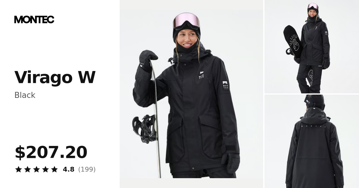 Montec Virago W Snowboard Jacket Women Black | Montecwear.com