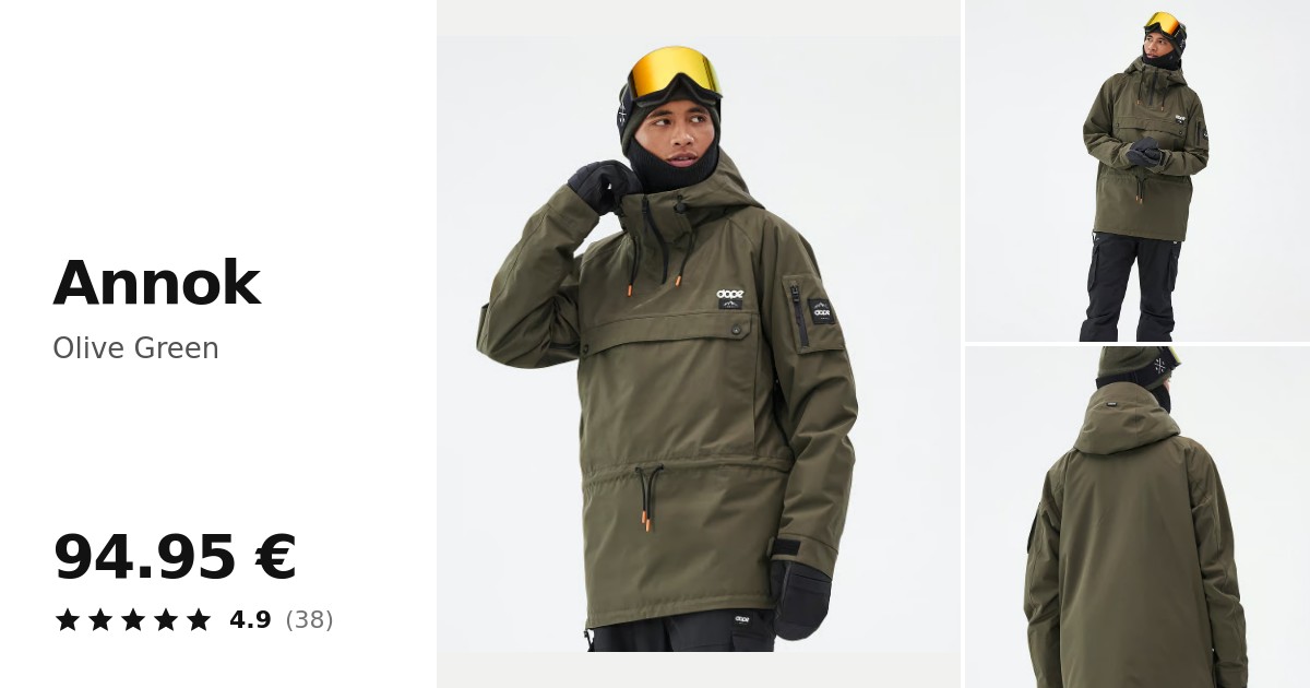 Dope Annok Snowboard Jacket Men Olive Green | Ridestore.com