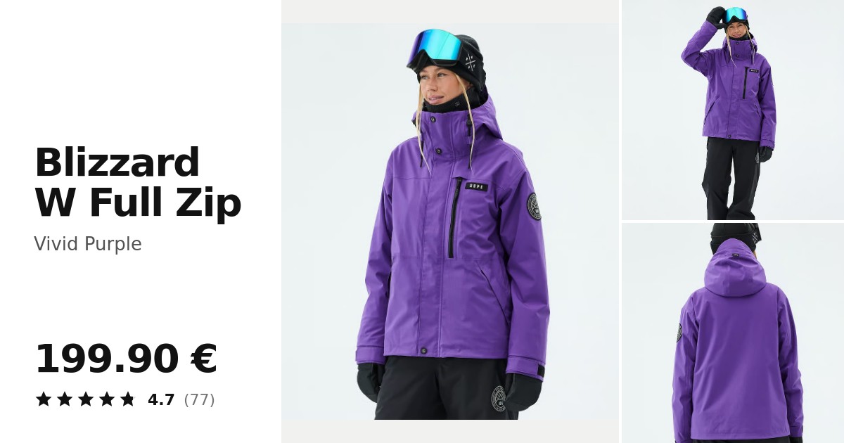 Dope Blizzard W Full Zip Snowboard Jacket Women Vivid Purple