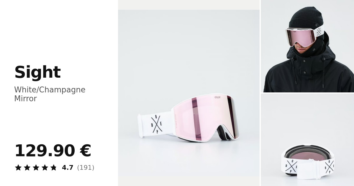  ゴーグル White/Champagne Mirror Dope Sight Ski Goggles Men White/Champagne Mirror | Ridestore.com