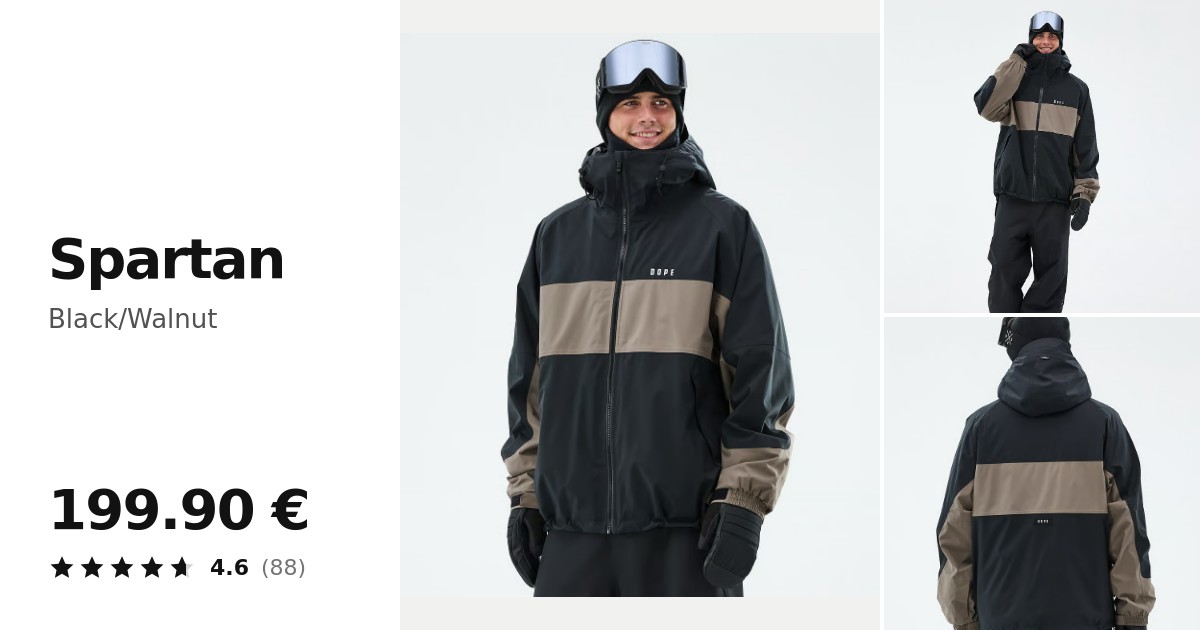 Dope Spartan Snowboard Jacket Men Stripe Black/Walnut | Ridestore.com