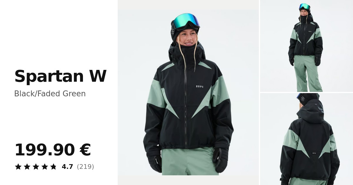 Dope Spartan W Snowboard Jacket Women Spike Black/Faded Green