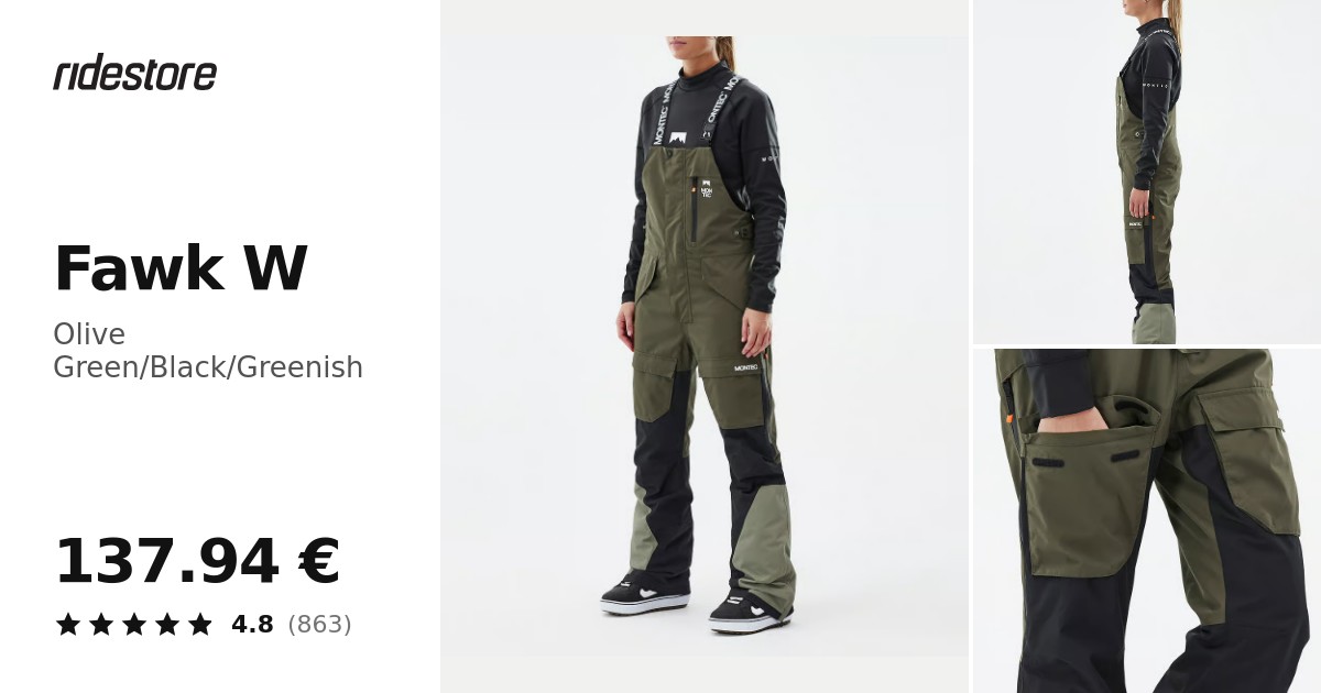 Montec Fawk W Snowboard Pants Women Olive Green/Black/Greenish