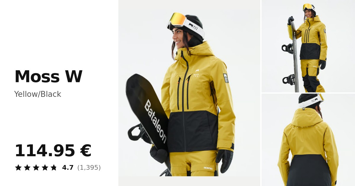 Montec Moss W Snowboard Jacket Women Yellow/Black | Ridestore.com